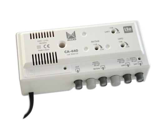 Alcad CA-440 Amplificador Uhf-Uhf-Biii/dab Lte 1
