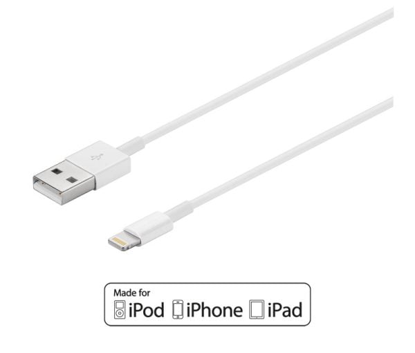 NIMO WIR903 Conexión USB-A 2.0 a Lightning iPhone, carga y datos 1 m 1