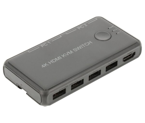 Molgar ACTVH255 Adaptador KVM USB+HDMI 2.0 para controlar 2 PCs 1