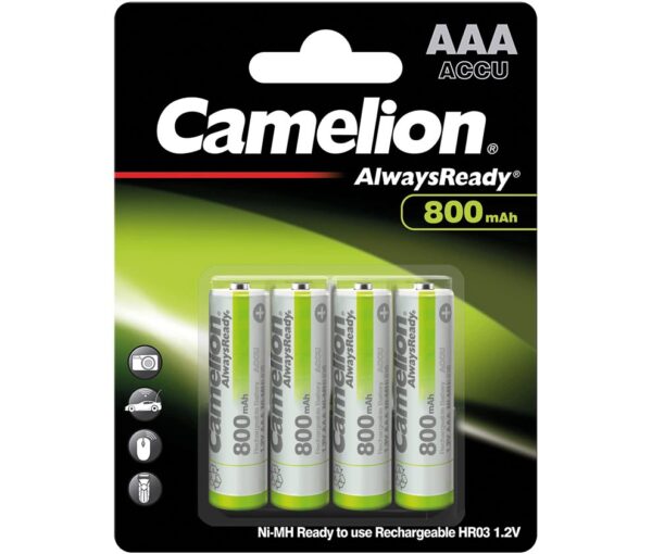 CAMELION BAT424 Batería recargable AAA 1,2V/800mAh NI-MH, Pre-cargada 1