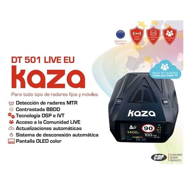 Detector y Avisador de Radares Kaza DT-501 Live Europa – Mercatron – Tienda  Online