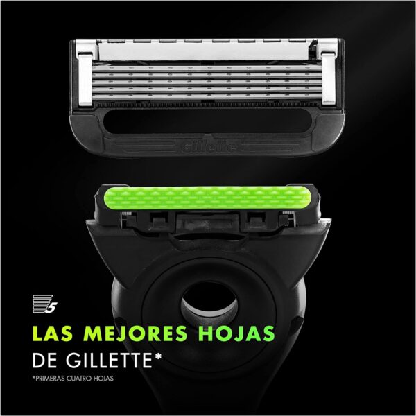 Gillette Labs. Estuche de viaje Maquinilla de afeitar con barra exfoliante + 5 recambios 7