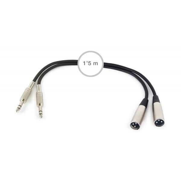 Fonestar SM-681 Cable audio 2 jack 6'3 mm a 2 XLR 1